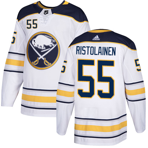 Adidas Sabres #55 Rasmus Ristolainen White Road Authentic Youth Stitched NHL Jersey